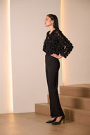 Joseph Ribkoff Black Straight Pull-On Pants Style 254102