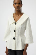 Joseph Ribkoff Sequined Bouclé Knit Peplum Jacket Style 254184.