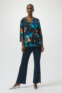 Joseph Ribkoff Abstract Print Fit and Flare Tunic Style 254204