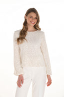 Frank Lyman Textured Crew Neck Pullover Style 254205