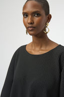 Joseph Ribkoff Pleated 3/4 Sleeve Boxy Top Style 254210