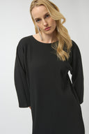 Joseph Ribkoff Black Pleated Straight Dress Style 254214