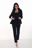 Frank Lyman Navy Pull-on Pants with Rhinestones Style 254228