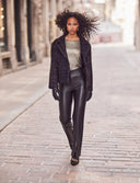 Frank Lyman Plaid Collared Long Sleeve Jacket Style 254361