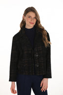 Frank Lyman Plaid Collared Long Sleeve Jacket Style 254361