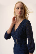 Joseph Ribkoff Lurex Cascade Knit Sheath Dress Style 254711