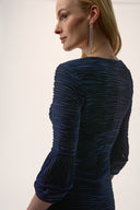 Joseph Ribkoff Lurex Cascade Knit Sheath Dress Style 254711