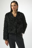 Joseph Ribkoff Faux Fur Collarless Boxy Jacket Style 254905