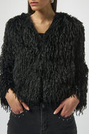 Joseph Ribkoff Faux Fur Collarless Boxy Jacket Style 254905
