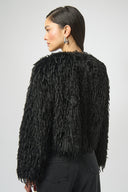 Joseph Ribkoff Faux Fur Collarless Boxy Jacket Style 254905