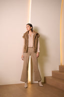 Joseph Ribkoff Chevron Faux Fur Mock Neck Vest Style 254906