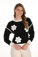 Frank Lyman Floral Crew Neck Sweater Style 254912