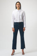 Joseph Ribkoff Classic Straight Leg Jeans with Rhinestone Hem Style 254917
