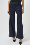 Joseph Ribkoff Classic Wide Leg Jeans with Rhinestone Seams Style 254918