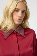Joseph Ribkoff Button-Front Blouse with Embellished Collar Style 254926