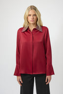 Joseph Ribkoff Button-Front Blouse with Embellished Collar Style 254926