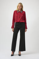 Joseph Ribkoff Button-Front Blouse with Embellished Collar Style 254926