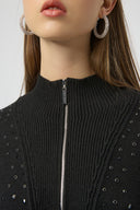 Joseph Ribkoff Mock Neck Pullover with Rhinestones Style 254933