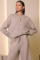 Joseph Ribkoff Mock Neck Pullover with Rhinestones Style 254933