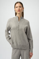 Joseph Ribkoff Mock Neck Pullover with Rhinestones Style 254933