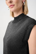 Joseph Ribkoff Embellished Sparkly Sleeveless Sweater Style 254935