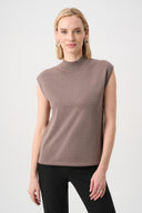 Joseph Ribkoff Sleeveless Pullover with Iron-On Detail Style 254935