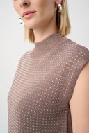 Joseph Ribkoff Embellished Sparkly Sleeveless Sweater Style 254935