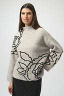 Joseph Ribkoff Sweater Knit Floral Print Pullover Style 254943