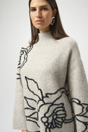 Joseph Ribkoff Sweater Knit Floral Print Pullover Style 254943