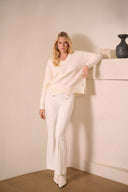 Joseph Ribkoff V-Neck Pullover with Sequins Style 254949