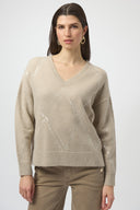 Joseph Ribkoff V-Neck Pullover with Sequins Style 254949