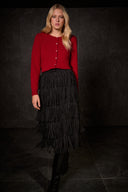 Joseph Ribkoff Cashmere Button-Front Crew Neck Cardigan Style 254951