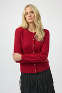 Joseph Ribkoff Cashmere Button-Front Crew Neck Cardigan Style 254951