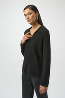 Joseph Ribkoff Cashmere Long Sleeve Sweater Style 254953
