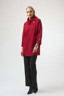Joseph Ribkoff Coat with Overlap Collar Style 254956