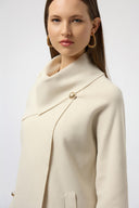 Joseph Ribkoff Coat with Overlap Collar Style 254956