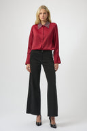 Joseph Ribkoff Classic Wide Leg Jeans with Rhinestones Style 254962