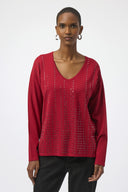 Joseph Ribkoff Pullover with Iron-On Detail Style 254966