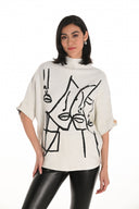 Frank Lyman Artistic Mock Neck Pullover Style 254969