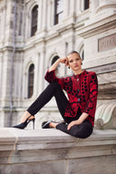 Frank Lyman Collared Geometric Blazer Style 254992