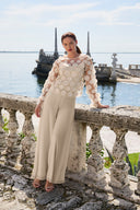 Frank Lyman Beige 3D Dot Top Style 258745U