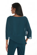 Frank Lyman Silky Knit & Chiffon Top Style 259042