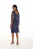 Frank Lyman Navy Sheath Knee-length Dress Style 259712