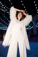 Frank Lyman Vanilla 3/4 Sleeve Textured Vest Style 259733