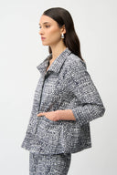 Joseph Ribkoff Abstract Print Trapeze Jacket Style 261003