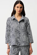 Joseph Ribkoff Abstract Print Trapeze Jacket Style 261003
