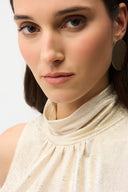 Joseph Ribkoff Foiled Knit Straight Sleeveless Top Style 261008