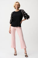 Joseph Ribkoff Top with Chiffon Ruffled Sleeves Style 261009