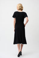 Joseph Ribkoff Wrap Dress With Contrast Trim Style 261013