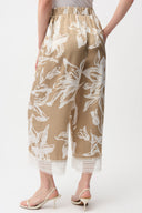 Joseph Ribkoff Satin Floral Print Pull-On Culotte Pants Style 261023